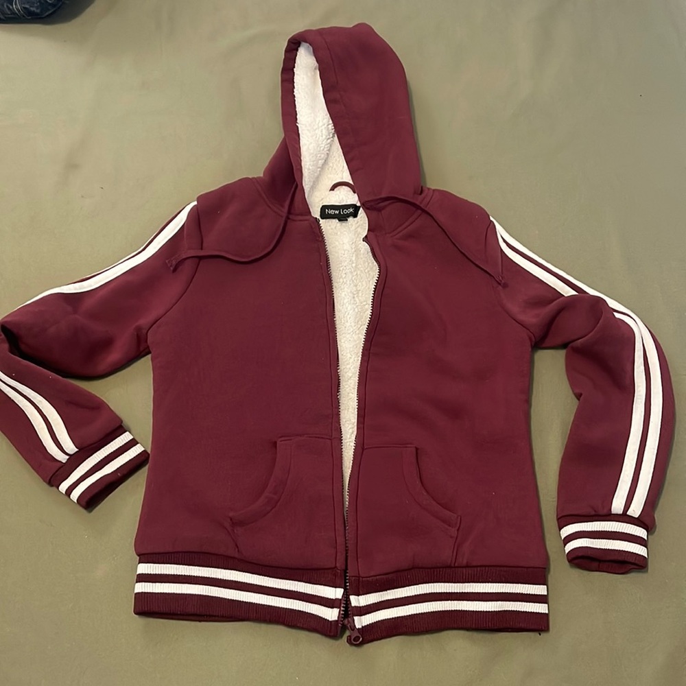 NEW LOOK  Hooded Sherpa  Lined size LARGE  Kids JACKET